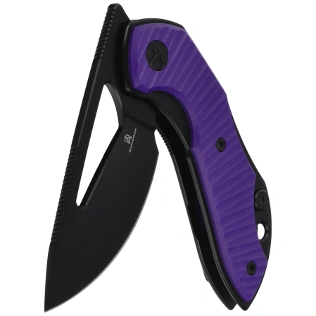 Bestechman Triassic Knife Purple G10, Black PVD 14C28N by Denis Simonutti (BMK17C)