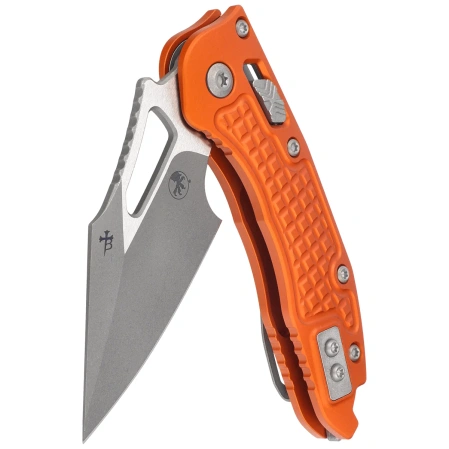 Nóż składany Microtech M-Stitch Ram-Lok S/E Orange Frag Aluminium, Apocalyptic M390MK by Borka Blades and Tony Marfione (169MRL-10APFROR)