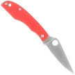 Spyderco Grasshopper Knife Red G10, Satin 12C27 (C138GRDP)