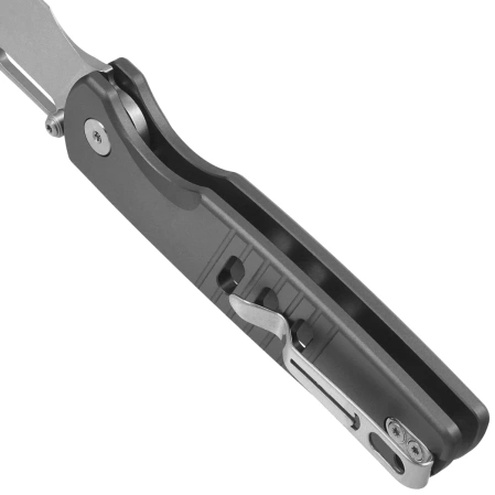 Bestechman Vector Knife Grey Aluminum, Stonewashed D2 (BMK15B)