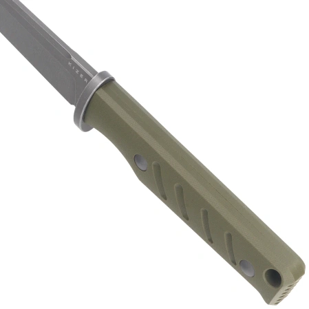 Nóż Kizer Camp 180 Olive Green G10, Gray Stonewashed AEB-L by Jonathan Styles (1096A2)