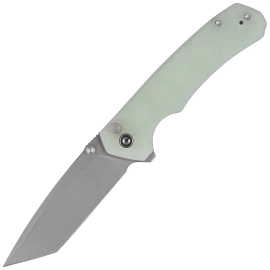 Civivi Brazen Button Lock Knife Natural G10, Stonewashed 14C28N (C19059C-3)