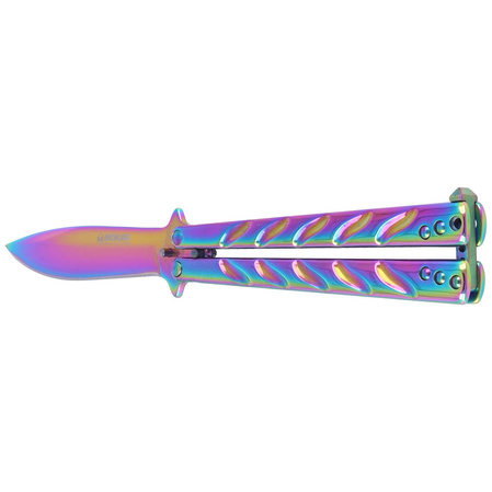Nóż składany motylek Böker Magnum Balisong Rainbow (06EX401)