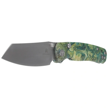 Nóż składany Bestechman Cicada's Wing-TL Green Resin, Satin 10Cr15CoMoV (BMK24-R-1)