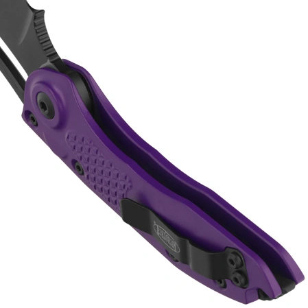 Microtech Stitch-A S/E Automatic Knife Purple Aluminum, Black M390MK by Borka Blades and Tony Marfione (169-1PU)
