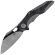 Bestech Nogard Grey Titanium/Black Blue Marbled Carbon Fiber, Satin/Black Stonewashed M390 by Kombou Knife (BT2105A)