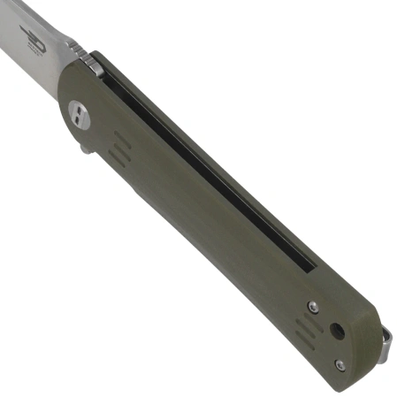 Nóż składany Bestech Kendo Army Green G10, Stonewashed / Satin D2 (BG06B-1)