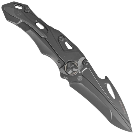 Nóż składany Rike Knife RK-Athron-B-B Black DLC Titanium, Black DLC M390 by Declynx