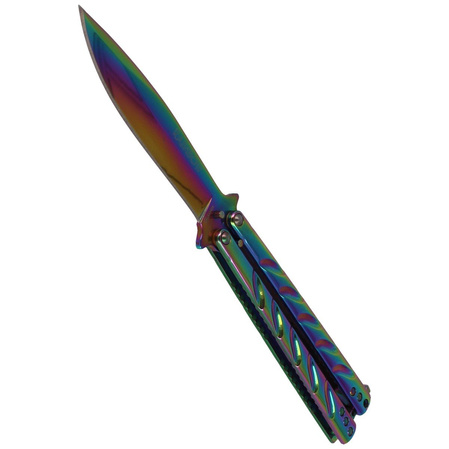Balisong Knife Martinez Albainox Rainbow Finish (02103)