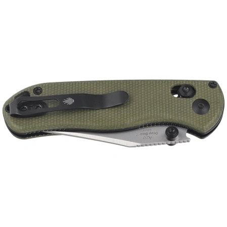 Kizer Drop Bear 2 Knife Green Micarta, Satin Nitro-V by Azo (V3619.2KC1)