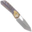 Remette RT-Peregrine Falcon Knife Gray/Brown/Thunder Lightning Titanium, Hand Fine Grinding Pearlescent M390 (RTT1-CX)