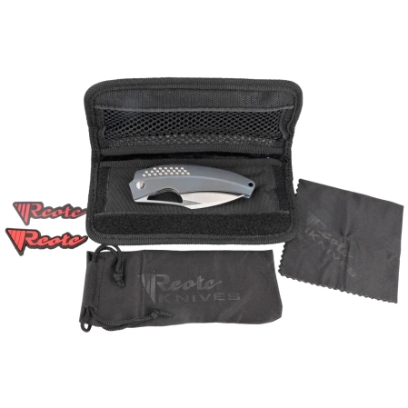 Reate Knife Baby Machine Blue Titanium, Satin RWL 34 by Tashi Bharucha (Baby Machine BL)