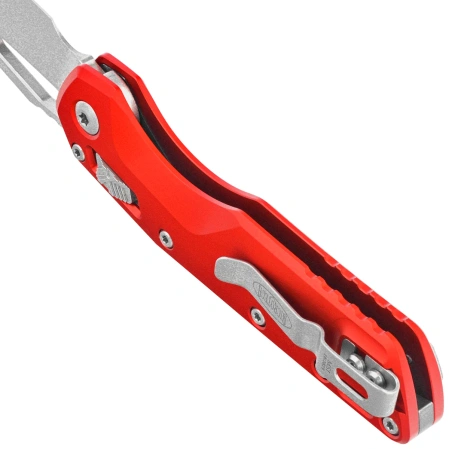 Nóż składany Microtech MSI S/E Red Slab Side Aluminium, Stonewashed M390MK by Tony Marfione (210-10RD)