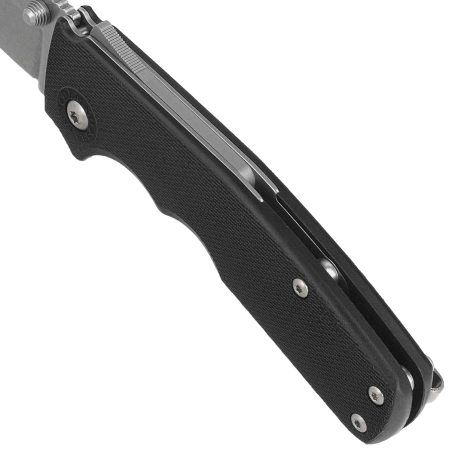 Demko Shark Cub Clip Point Knife Black GRN, Stonewashed AUS10A by Andrew Demko (SC-10A-GRNBLK-CP)