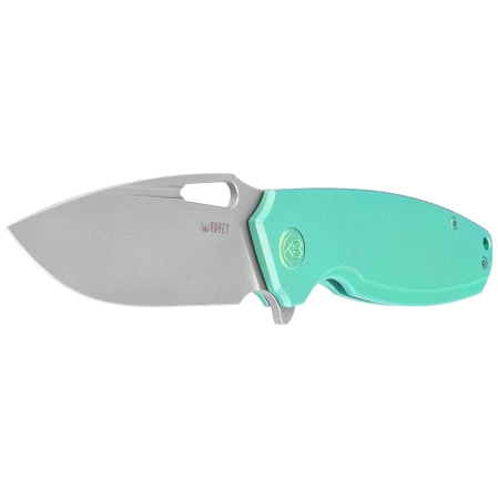 Nóż składany Kubey Tityus KB360B Green Titanium, Bead Blasted 14C28N