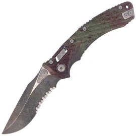 Microtech Amphibian Ram-Lok S/E Knife Outbreak Fluted Aluminium, Outbreak P/S M390MK by Tony Marfione (137RL-2FLOBS)
