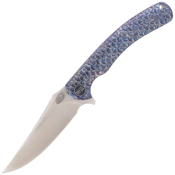 Nóż składany WeKnife Dracarys LE No ???/199 Flamed Titanium, Satin M390 (WE25061B-3)