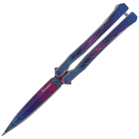 Martinez Albainox Balisong ColorFul Butterfly Knife, RainBlue Finish (02148)
