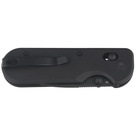 Kubey Bedrock Knife Black G10, Blackwashed D2 (KU505D)