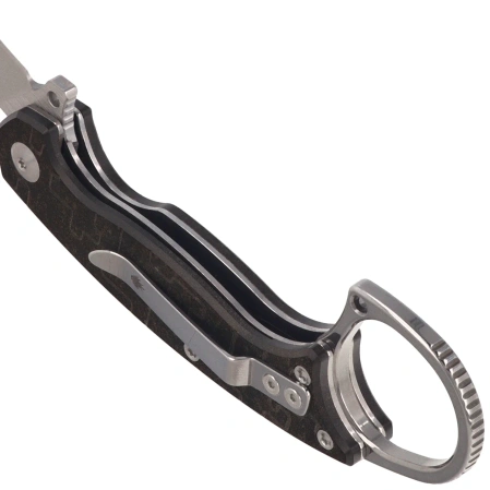 Kizer Dodo Karambit Knife Chocolate Glacier Richlite, Satin Brushed Nitro-V by Giedymin (V2702A1)