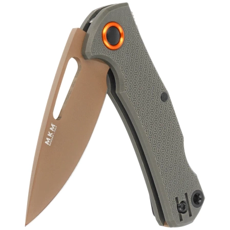 MKM Lov OD Green FRN, Tan Top Shield N690 by Jesper Voxnæs Knife (MK LV-PGR)