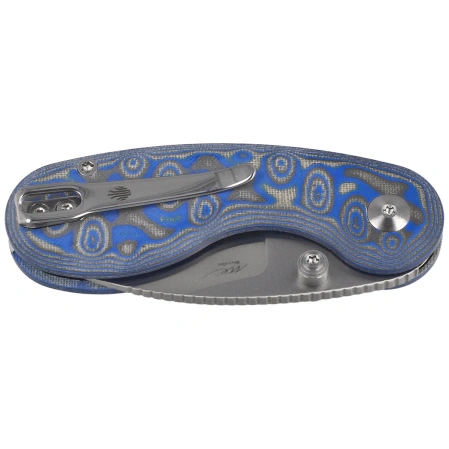 Kizer Microbe Knife Multicolored Micarta w/ Vortex , Satin 14C28N by Maksim Epifantsev (V2742A6)
