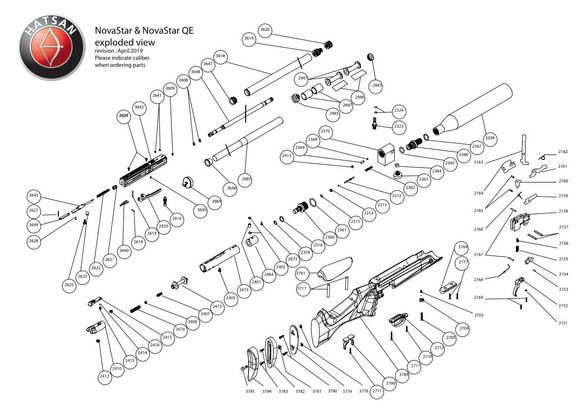 Sworzeń zwalniania do wiatrówki Hatsan AT44, Airmax, Nova, Gladius, Trophy (2618)