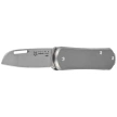 Fox Vulpis Pocket Knife Sandblasted Titanium, Polished M390 (FX-VP108 TI)