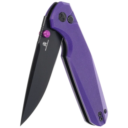 Bestechman Velix Knife Purple G10, Black PVD 14C28N by Ostap Hel (BMK07F)