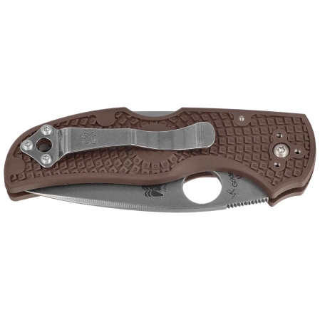 Spyderco Native 5 Lightweight Sprint Run Knife Brown FRN, Satin CPM 15V by Sal Glesser (C41PBN15V5)