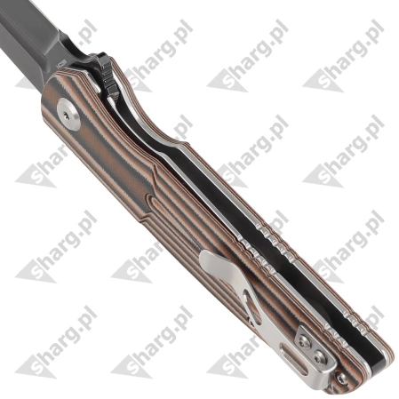 Nóż składany Bestech Fin Black / Orange / Beige G10, Black Stonewashed 14C28N (BG34C-3)