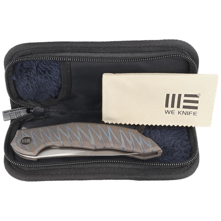 WE Knife Merata LE No 149/200 Tiger Stripe Titanium, Hand Rubbed Satin CPM 20CV by Anton Tkachenko knife (WE22008A-3)