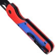 Kizer Militaw Knife Red-Blue G10, Black Nitro-V by Jonathan Styles (V3634A2)