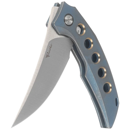 Nóż składany Reate Velocity Blue/Bronze Titanium, Belt Satin Elmax by Tashi Bharucha