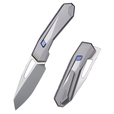 Remette RT-Agile Peregrine Falcon Knife Ceramic Sandblasting Titanium, Satin/Pearlescent M390 (RTCZ-G)