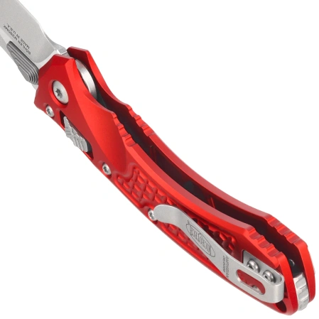 Microtech Amphibian Mini Ram-Lok S/E Knife Red Frag Aluminum, Stonewashed M390MK by Tony Marfione (137MRL-10FRRD)