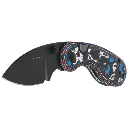 Kizer Microbe Knife Nebula Fat Carbon, Matt DLC Ultra M390 by Maksim Epifantsev (Ki2742A2)