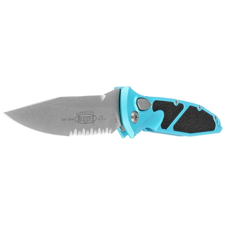 Nóż automatyczny Microtech Socom Elite Auto S/E Turquoise Aluminium, Stonewashed P/S M390 by Tony Marfione (160A-11TQ)