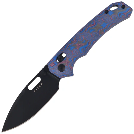 Kizer Outposter Knife Vortex Micarta, Black PVD Nitro-V (V3802CDA2)