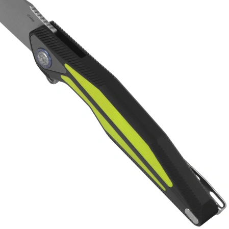 Rike Knife Tulay Black / Fluorescent Green Inlay, Matted 154CM (RK-TULAY-BFG)