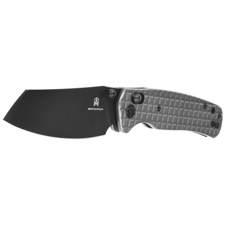 Bestechman Cicada's Wing Knife Grey Frag Stainless Steel, Black PVD 10Cr15MoV (BMK06-S-2)