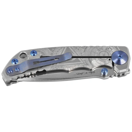 Spartan Blades Harsey Folder ''Oculus'' Titanium, Stonewashed MagnaCut