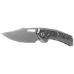 Nóż składany WE Knife Nefaris LE No 097/155 Polished Bead Blasted Titanium / Aluminium Foil / CF, Polished Bead Blasted CPM 20CV (WE22040F-2)