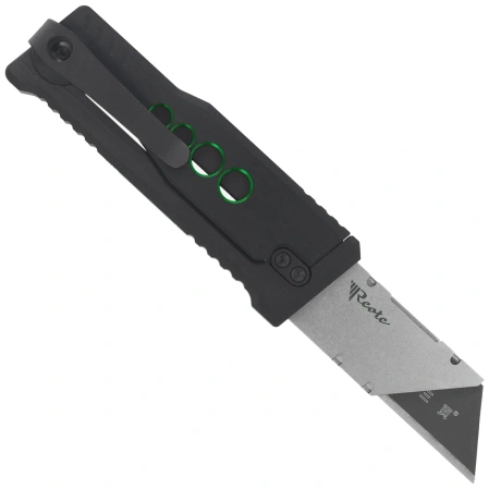 Nóż grawitacyjny Reate EXO-U Black with green hole Aluminium, Stainless Steel (EXO-U BK.GR)