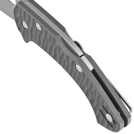 Fox Zero 2.0 Desert Warrior Gray FRN, Coarse Stonewashed Becut by Jens Ansø knife (FX-311 GY)