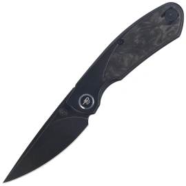 Bestech Lito Knife Black Titanium / Carbon Fiber, Black Stonewashed M390 by Ostap Hel (BT2307D)