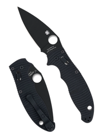 Spyderco Manix 2 SALT Knife Black G10, Black DLC MagnaCut by Eric Glesser (C101GMCBKP2)