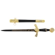 Sztylet średniowieczny Decor Habitat Medieval Dagger, Black/Gold ABS, Black (15422)