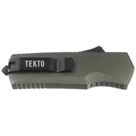 Tekto A5 Spry Mini T/E OD Green Aluminum OTF Knife, Black CPM S35VN