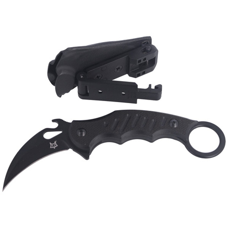 FOX Fixed Blade G10 Black, Black Idroglider (FX-598)